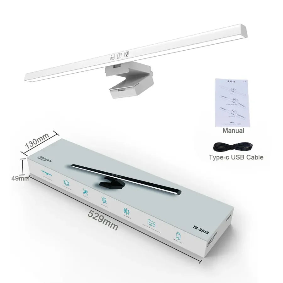 50cm Monitor Light Bar – USB LED Lamp, 3 Colors & Dimmable