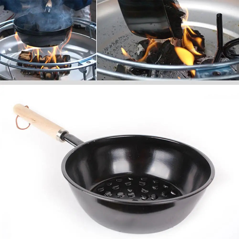 Portable Outdoor Stove Charcoal Pot Outdoor Camping Charcoal Fire Starter BBQ Mini Grill Rack For Backyard Picnic Coal Starter Peaceful Pleasures Health and Wellness