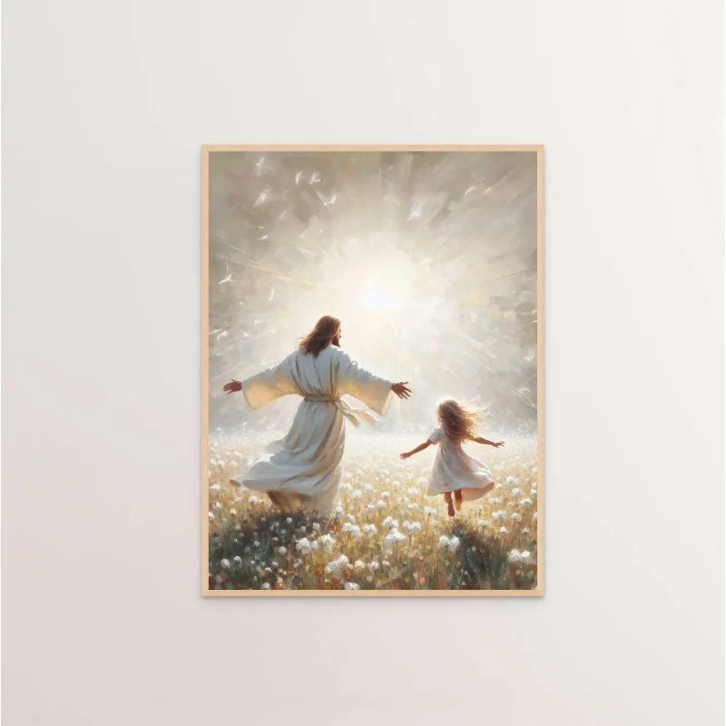 (1pc frameless)Modern Christian Believer Poster Jesus Praying Shepherd Bible Verse Easter Canvas Painting Wall Art for Kids R Peaceful Pleasures Health and Wellness WO2090-17 30x40cm Unframed