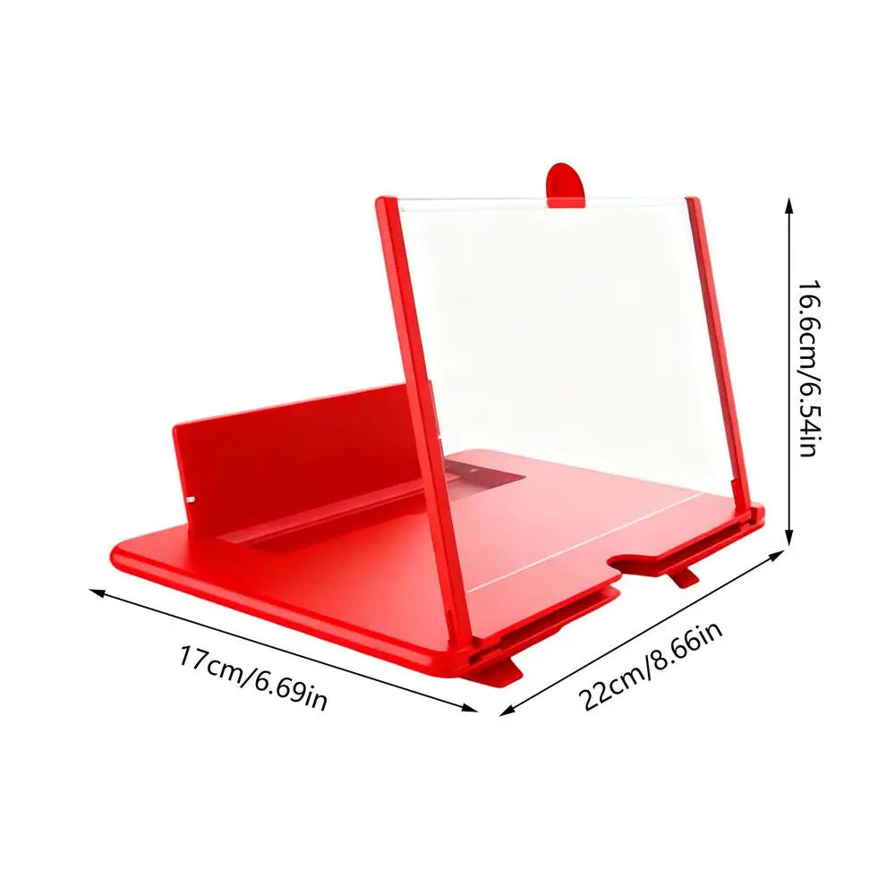 HD Phone Screen Magnifier Stand | 3-4x Zoom, Portable