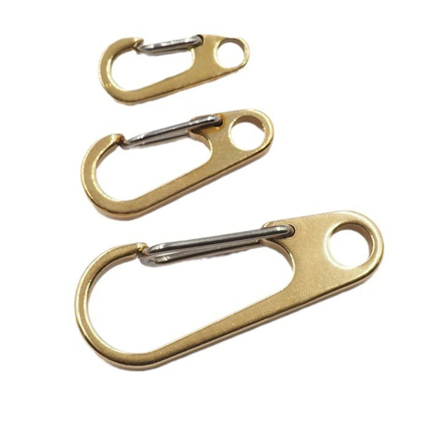 Brass Carabiner Clips 26/33/50mm – Backpack & Camping Buckle