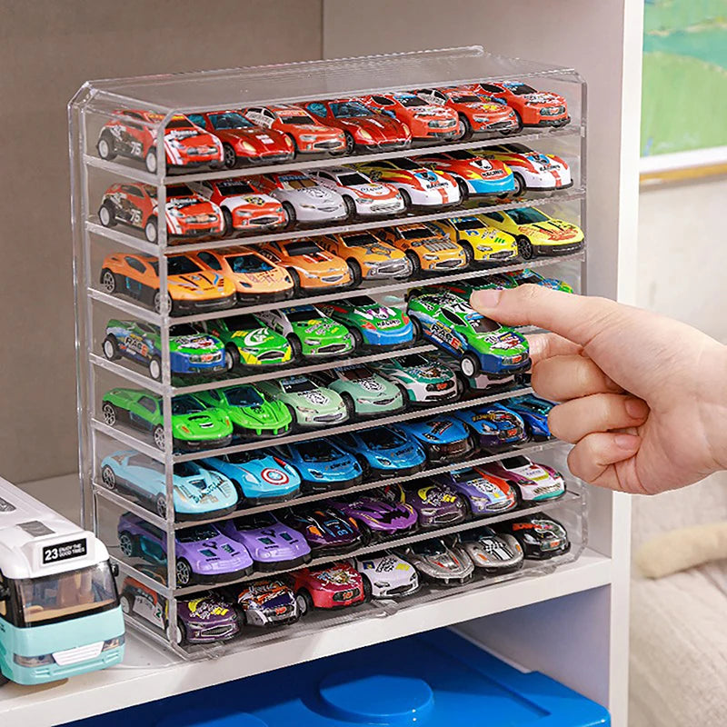 1/64 Acrylic Carpark Model Car Display Box – Diorama Scene