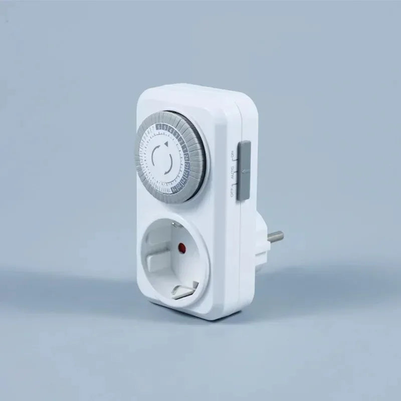 Mechanical Timer Socket Germany Plug 24 Hour Cycle Automatic Switch Electrical Outlet 16A 3680W High Power for Spain Peaceful Pleasures Health and Wellness