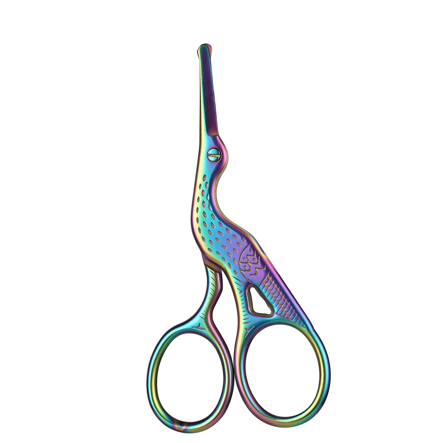 Round Head Stainless Steel Nose Hair Scissors Stork Type BeautyScissors For Eyebrows Nose Hair Beard Ear Hair Eyebrow Scissors Peaceful Pleasures Health and Wellness MULTI
