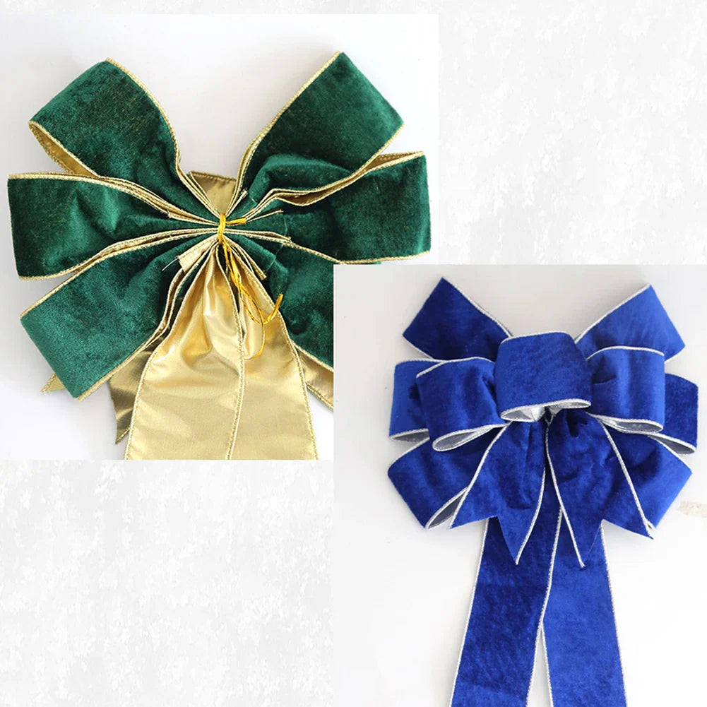 Christmas Flannelette Bow | Xmas Tree & Party Decor