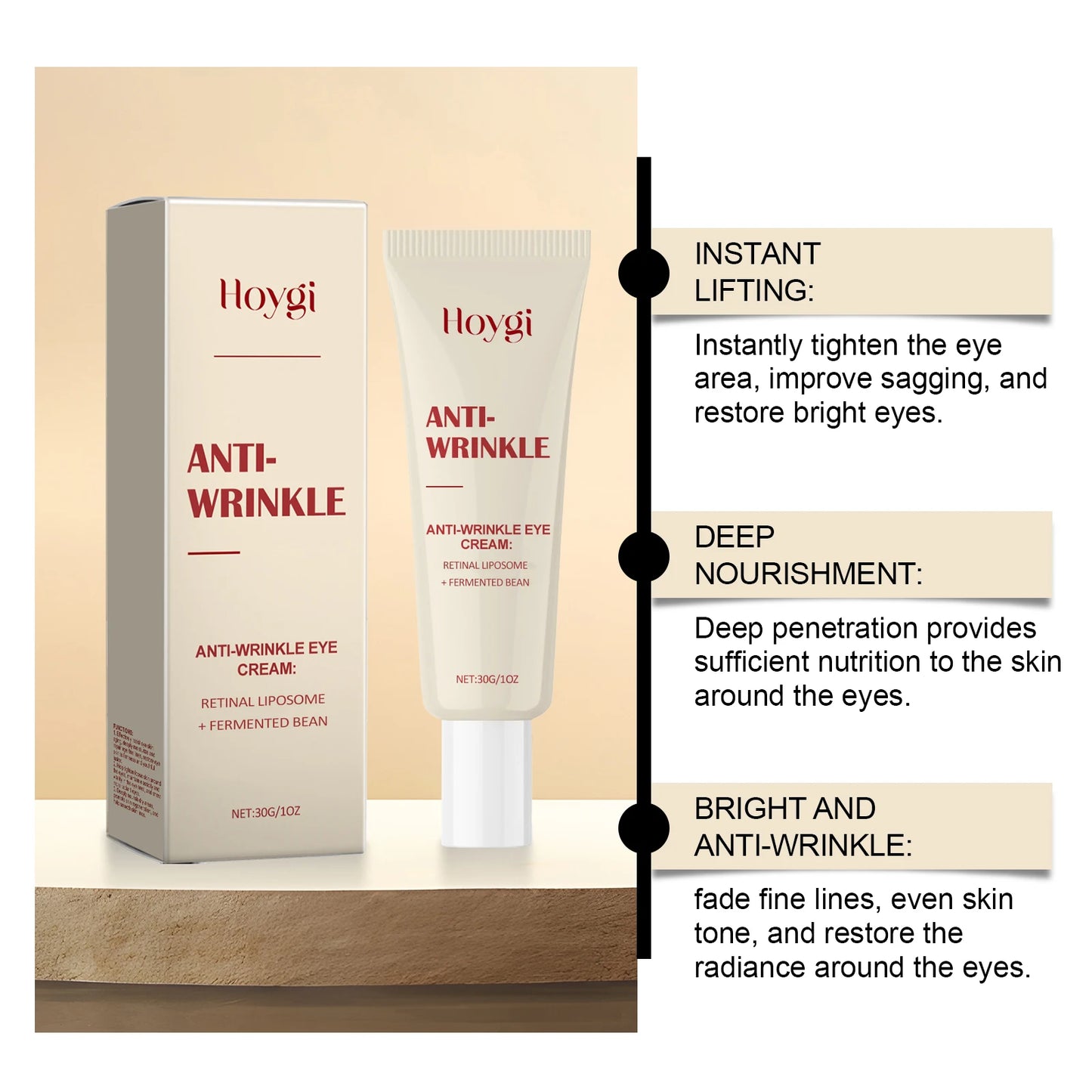 Hoygi 4% Retinol Eye Cream – Dark Circles & Wrinkles