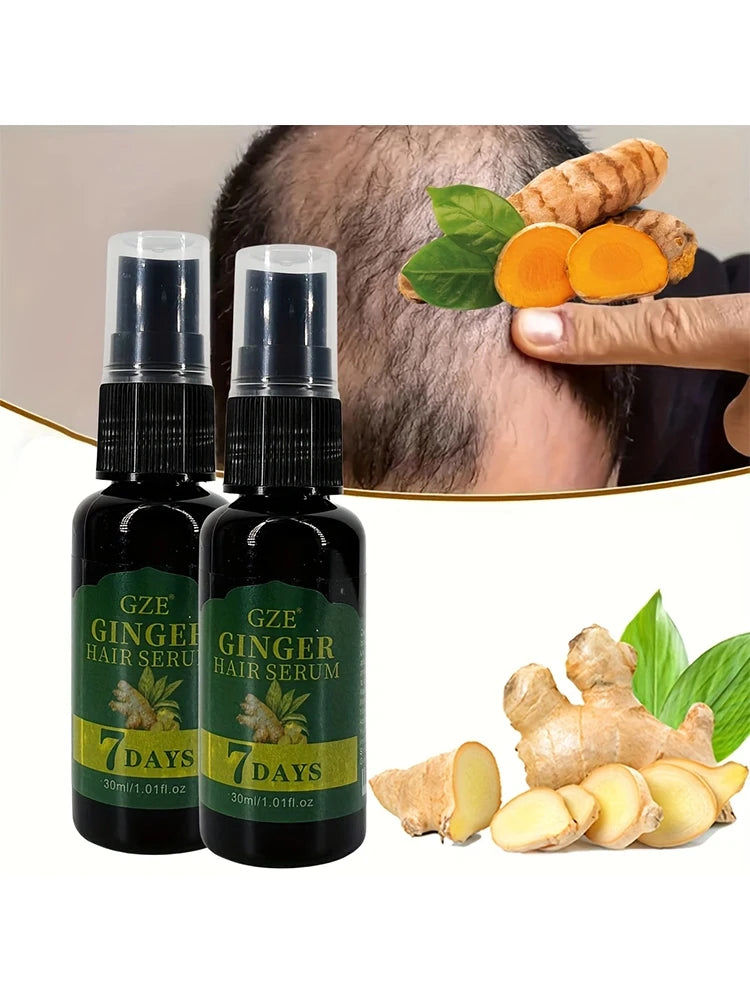 GZE Ginger Hair Serum 2-Pack | 7-Day Moisturizing & Strengthening
