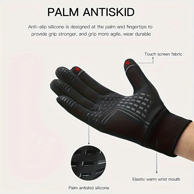 Cycling Gloves Men's Winter Gloves Women's Warm Gloves Running Touch Screen Mittens Outdoor Sports Fishing Riding Skiing Goves Peaceful Pleasures Health and Wellness