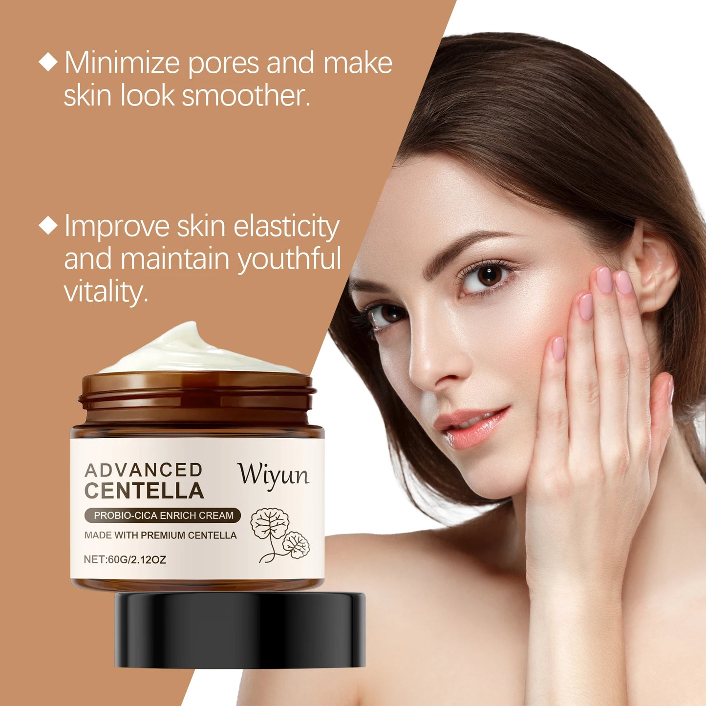 WIYUN Centella Probiotic Soothing Cream | 60g Facial Moisturizer