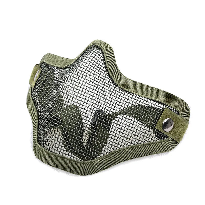 Tactical Airsoft Half Face Metal Mesh Mask – 3 Colors Tactical Face Mask Peaceful Pleasures Health and Wellness