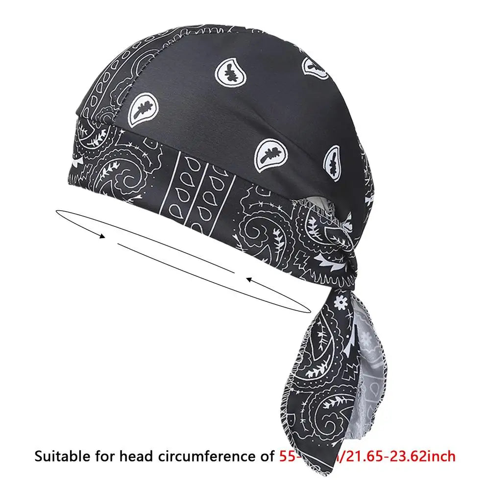 Stretch Sweat Wicking Do Rag Breathable Headscarf for Men Women, Outdoor Motorcycle, Cycling Running Workout Gym Peaceful Pleasures Health and Wellness 05