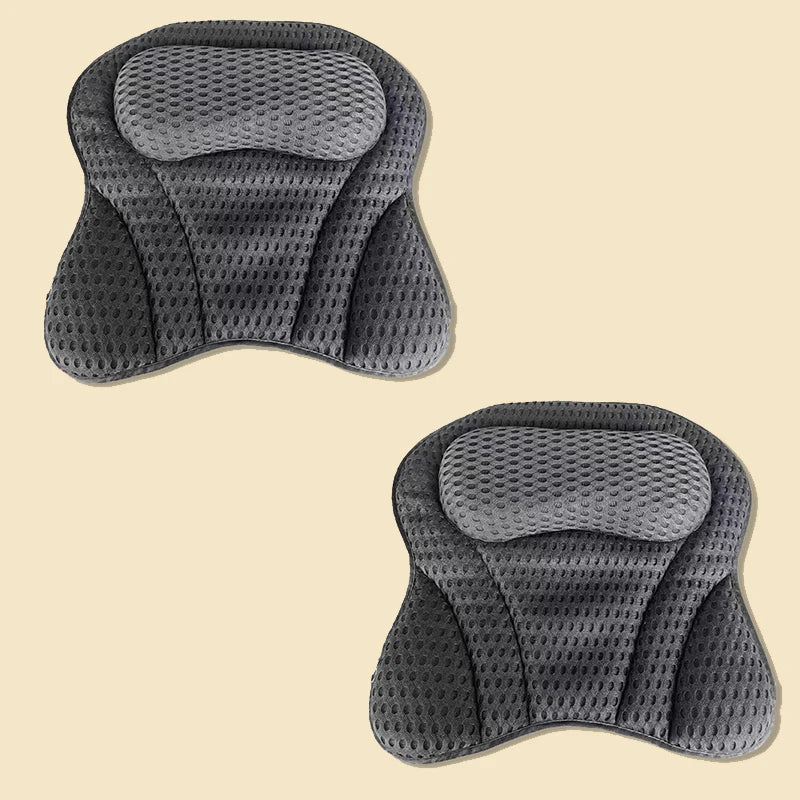 Bathtub suction cup pillow, mesh butterfly bathtub pillow, suitable for after-work bath, soft fabric, relaxing and comfortable Peaceful Pleasures Health and Wellness 2 Gray
