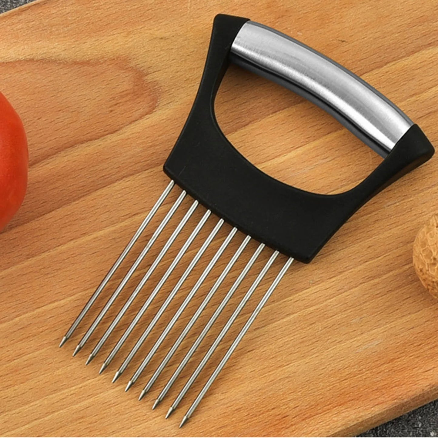 Stainless Steel Onion & Vegetable Slicer Holder Fork