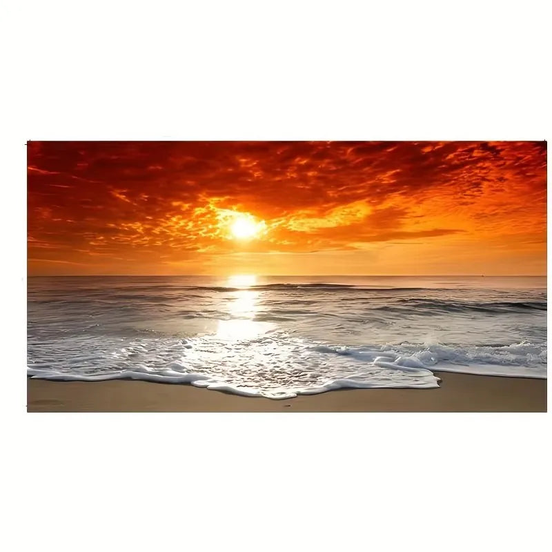 Beach Sunset Wall Art Posters Large Landscape Canvas Painting Print Nordic Wall Decoration Picture for Home Decor Unframed Peaceful Pleasures Health and Wellness ZLH2510 30x60cm No Frame