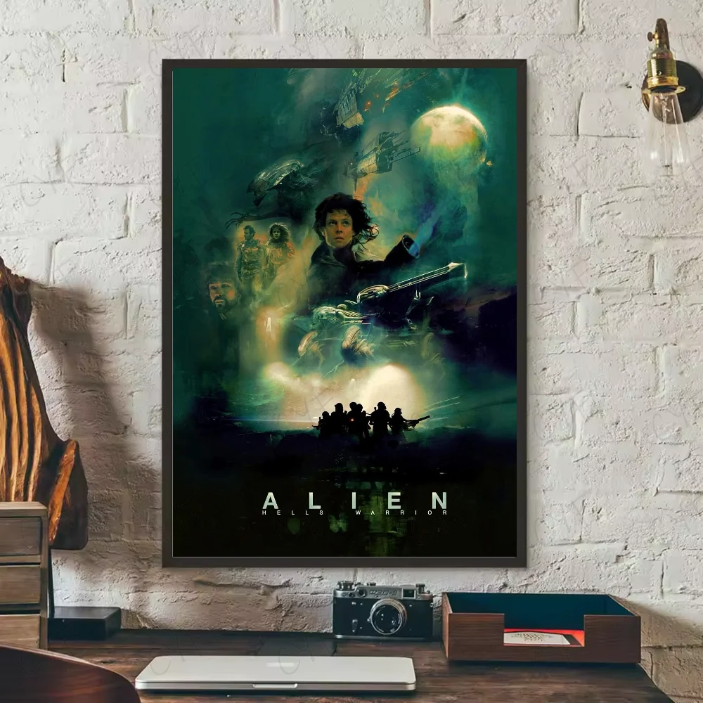 Classic Sci-Fi Alien Movie Poster Canvas Wall Art | Unframed