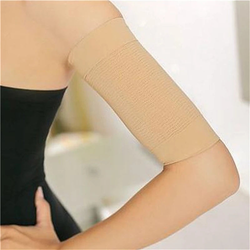 Women Elastic Compression Arm Shaping Sleeves Slimming Arm Shaperwear Weight Loss Elbow Massager Arm Wraps Peaceful Pleasures Health and Wellness skin color
