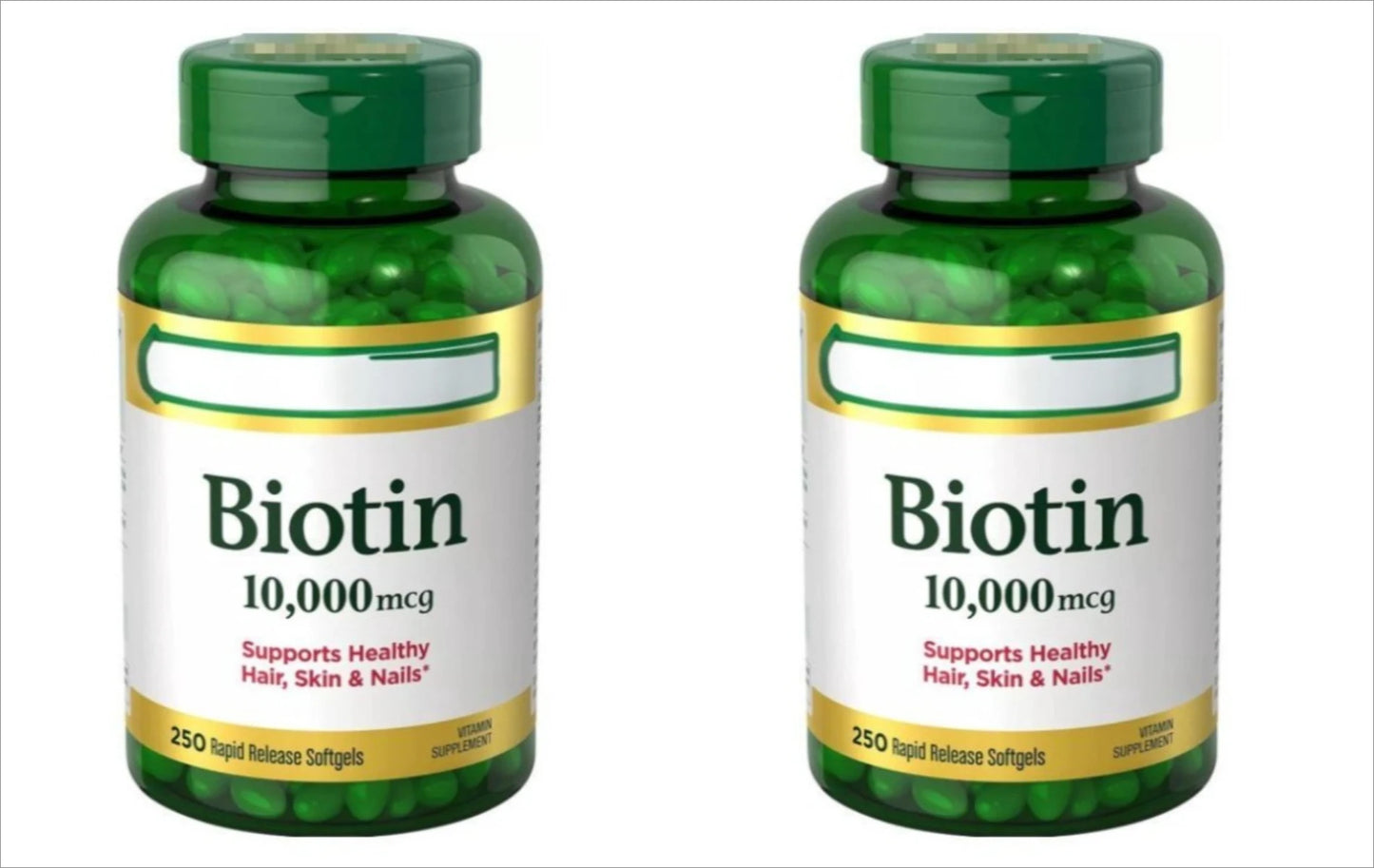 Biotin 10,000 mcg Softgels – Hair, Skin & Nails | 120 Count