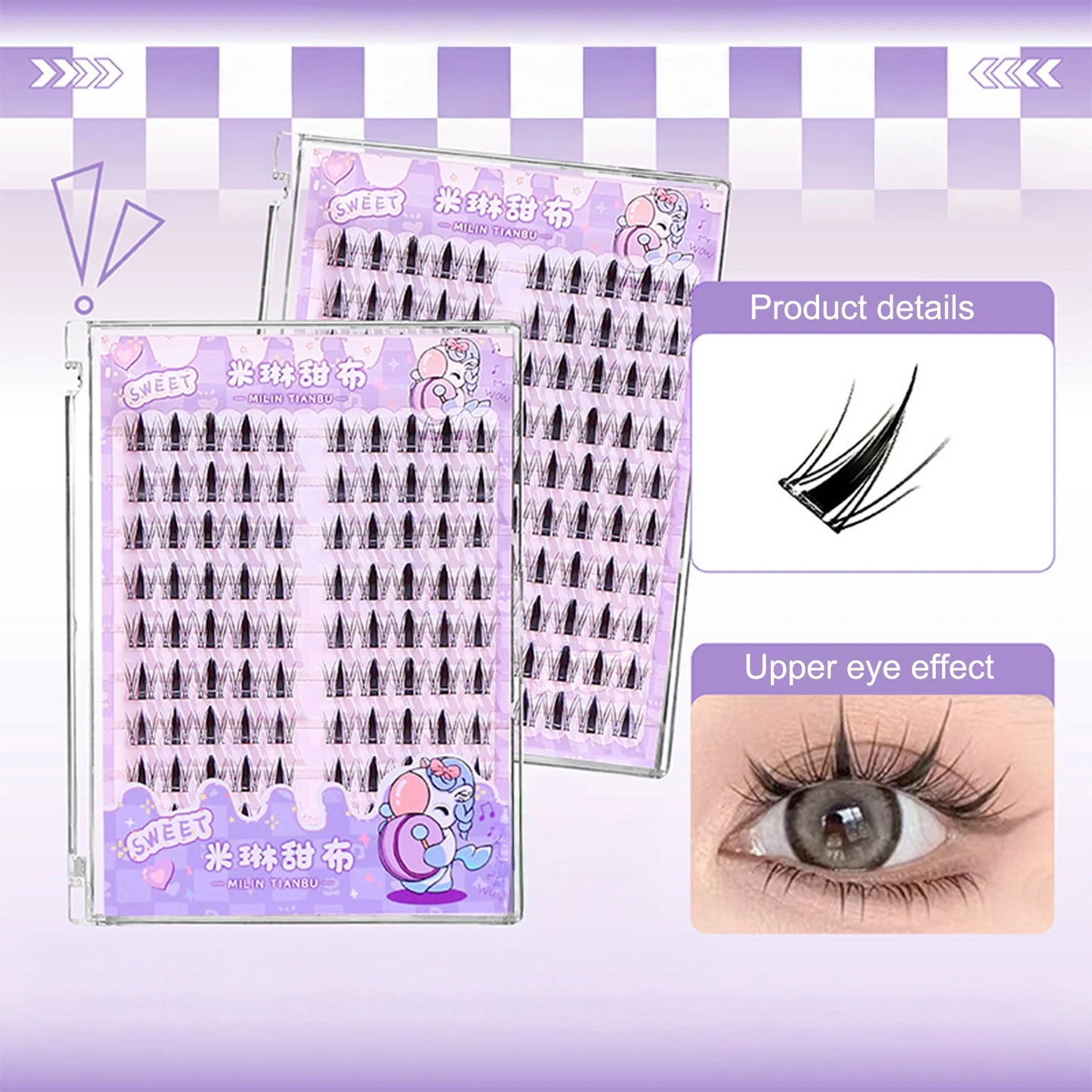 Glue-Free Cluster False Eyelashes | Wispy Natural Lash Extensions