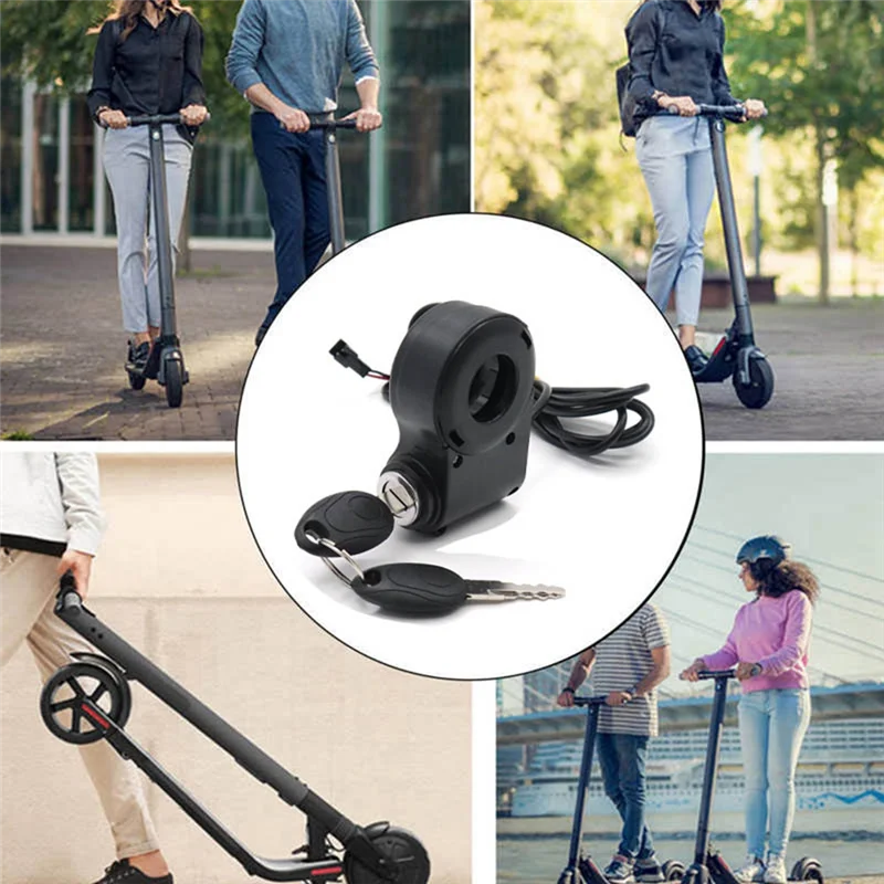 E-Bike Lgnition Lock Key Thumb Throttle Switch Power for KUGOO M4 M5/Xiao Mi M365 Universal Electric Scooter Accessories Peaceful Pleasures Health and Wellness