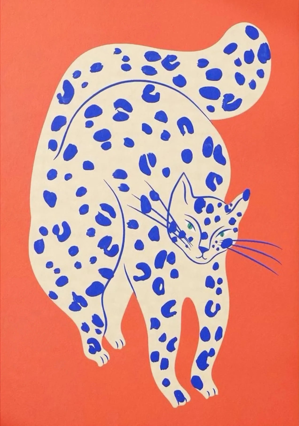 Abstract Cats Illustration Poster Funny Animal Prints Canvas Painting Wall Art Pictures Home Living Room Modern Pets Decoration Peaceful Pleasures Health and Wellness 4 50x70cm