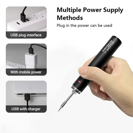 Usb Soldering Iron 5V Mini Convenient Adjustable Temperature Home Tools Diy Manual Radio Soldering Iron Set Peaceful Pleasures Health and Wellness