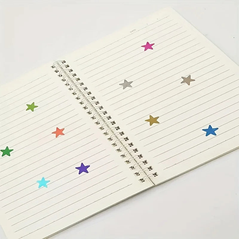 5 Sheets Bag Gold Colored Star Sticker Stamping Five Pointed