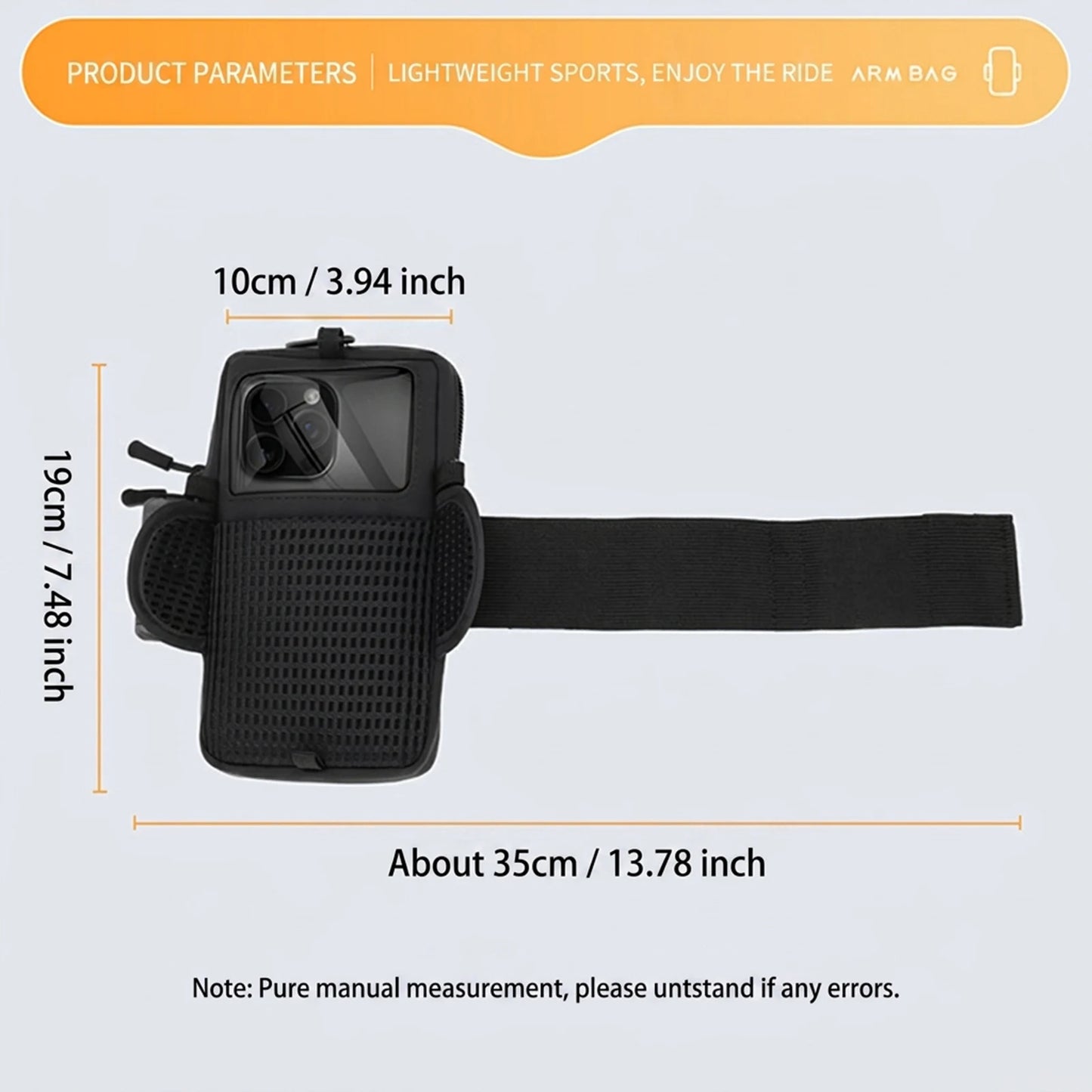 Sport Armband For Smartphone Running Fitness Waist Bag 3-In-1 Design Touch Screen Window Reflective Strips Peaceful Pleasures Health and Wellness