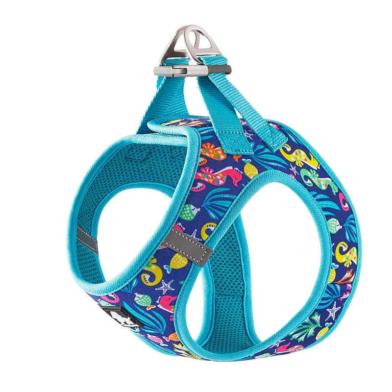 Truelove Pet Harness Soft Air Mesh Adjustable Reflective Pet Vest Small and Medium Breeds No Pull Adjustable Dog Harness TLH3016 Peaceful Pleasures Health and Wellness Blue Atoll M-chest-44-48cm China Mainland