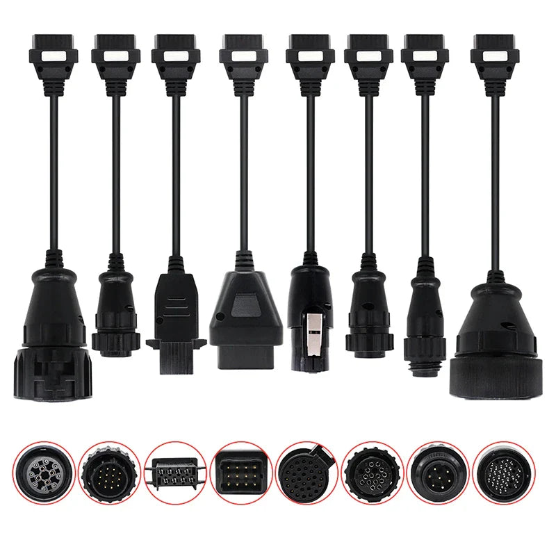 TCS PRO 8-Piece Car & Truck Diagnostic Connector Cable Set