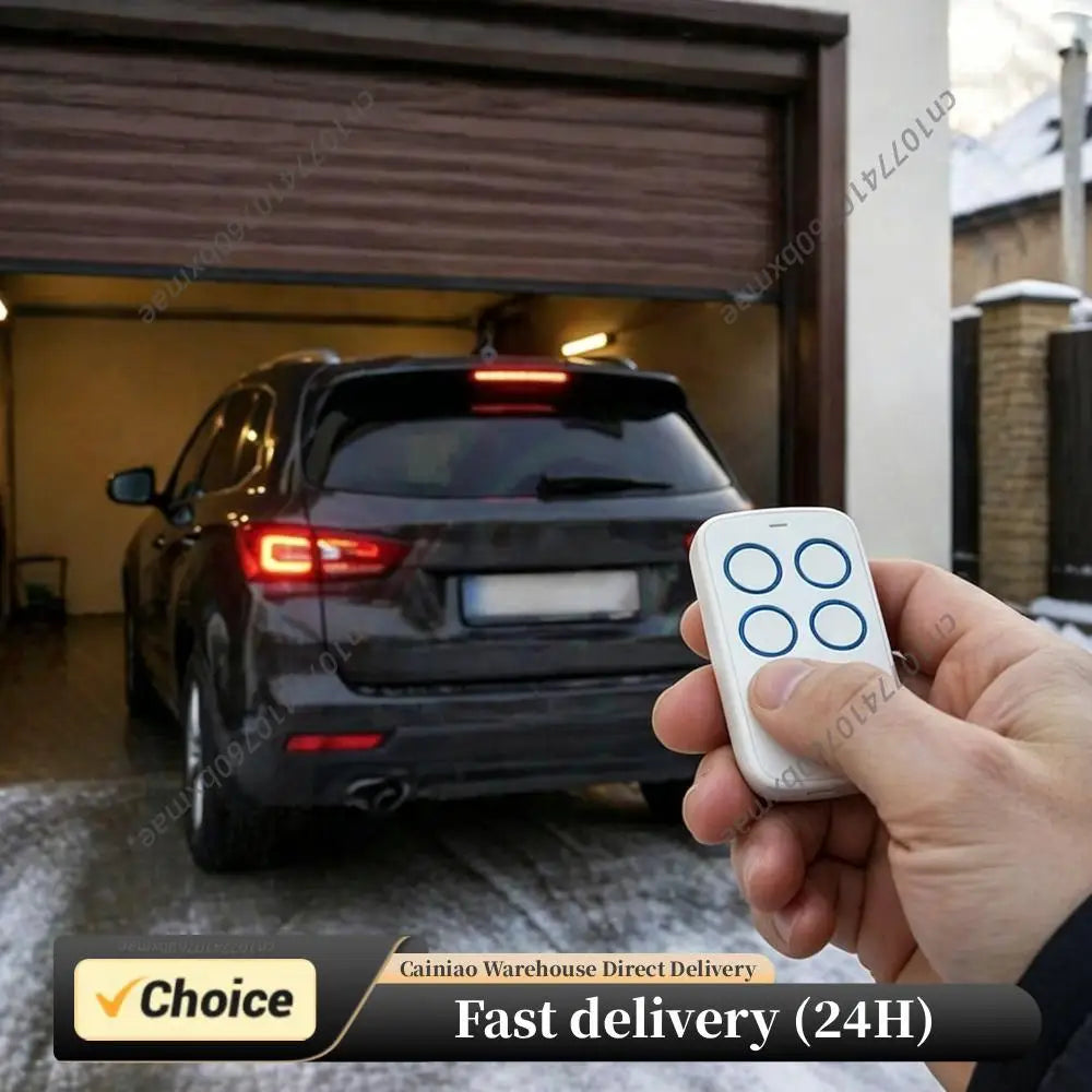 433 MHz Garage Door Remote Duplicator with ABS Material Lightweight 4-Buttons for Domestic Tubular Motor External Motor Remotes Peaceful Pleasures Health and Wellness