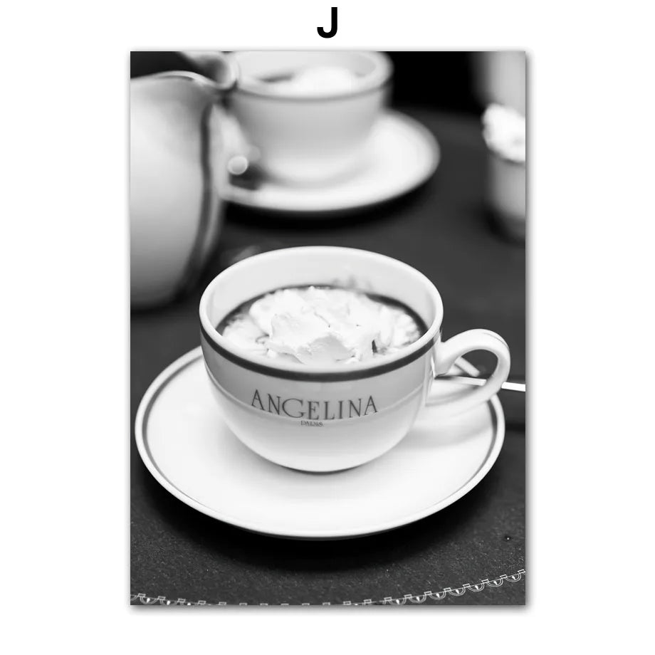 Vintage Car Canvas Wall Art | Nordic Black & White Paris Print