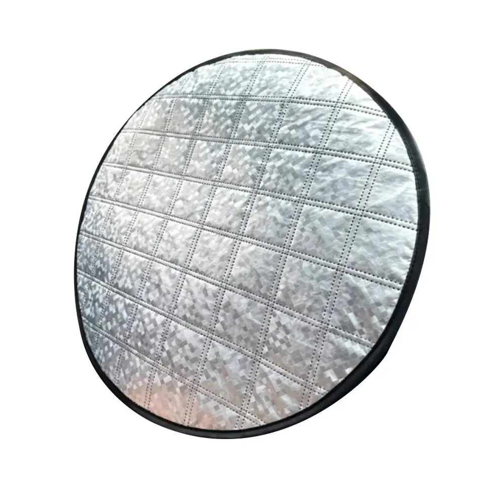 Universal Steering Wheel Sunshade Cover Heat Insulation UV Protection Sunshade Cover Foldable Dust-proof Protector for Outdoor Peaceful Pleasures Health and Wellness 1PCS