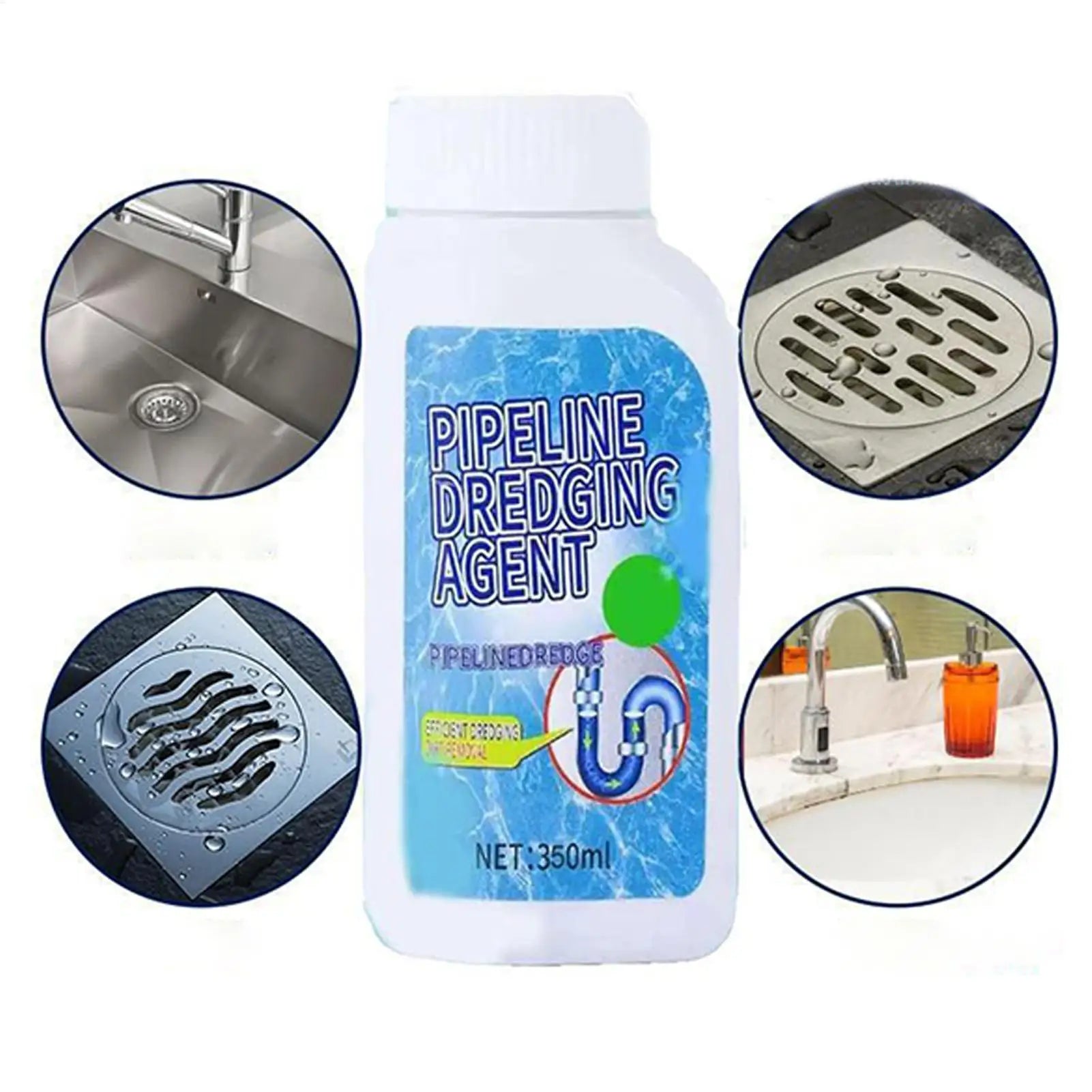 350ml Powerful Drain Cleaner, Fast Acting Pipe Unclogger Gel for Kitchen Sink, Shower, Bathroom Tub Pipeline Protection Peaceful Pleasures Health and Wellness