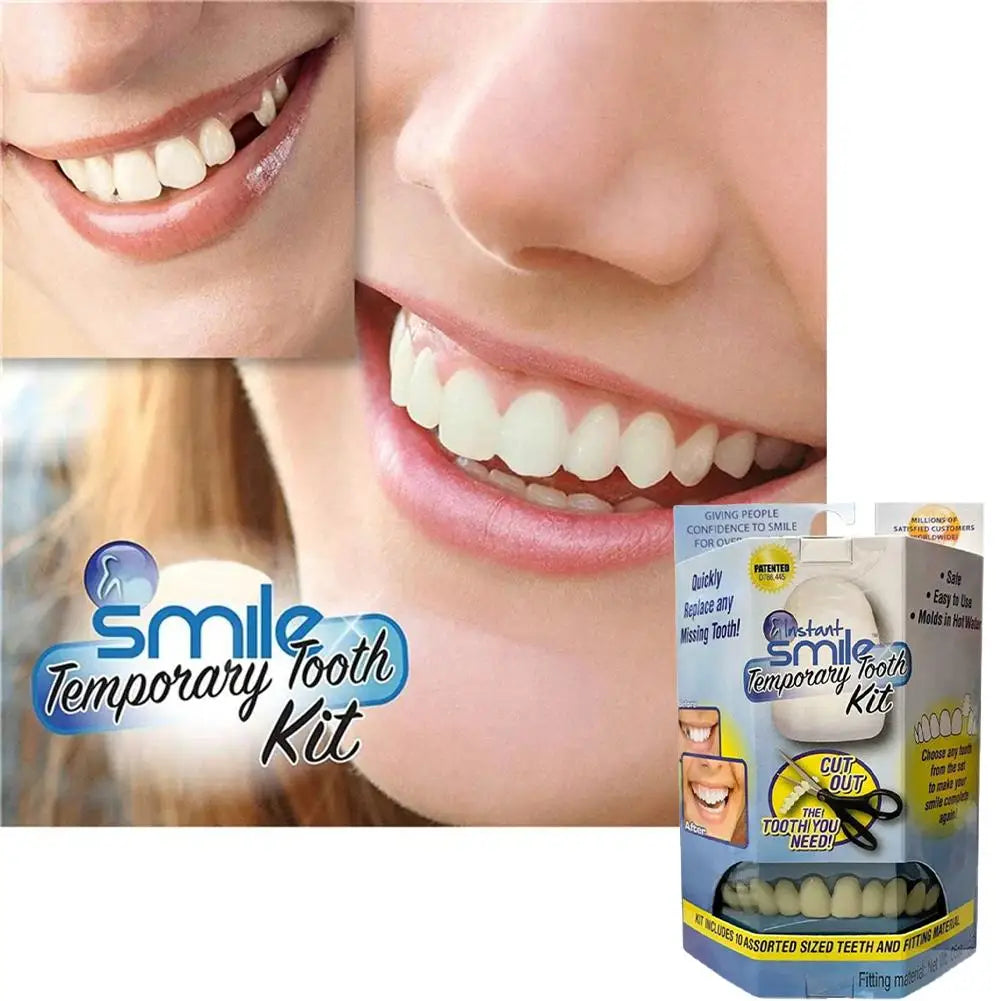 Snap-On Silicone Dental Veneers – Upper & Lower Denture Set