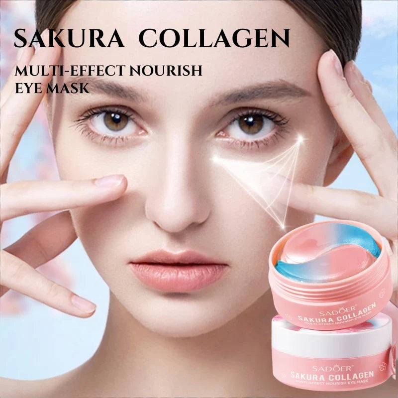 SADOER Sakura Collagen Eye Mask 60 Pcs – Hydrate & Brighten
