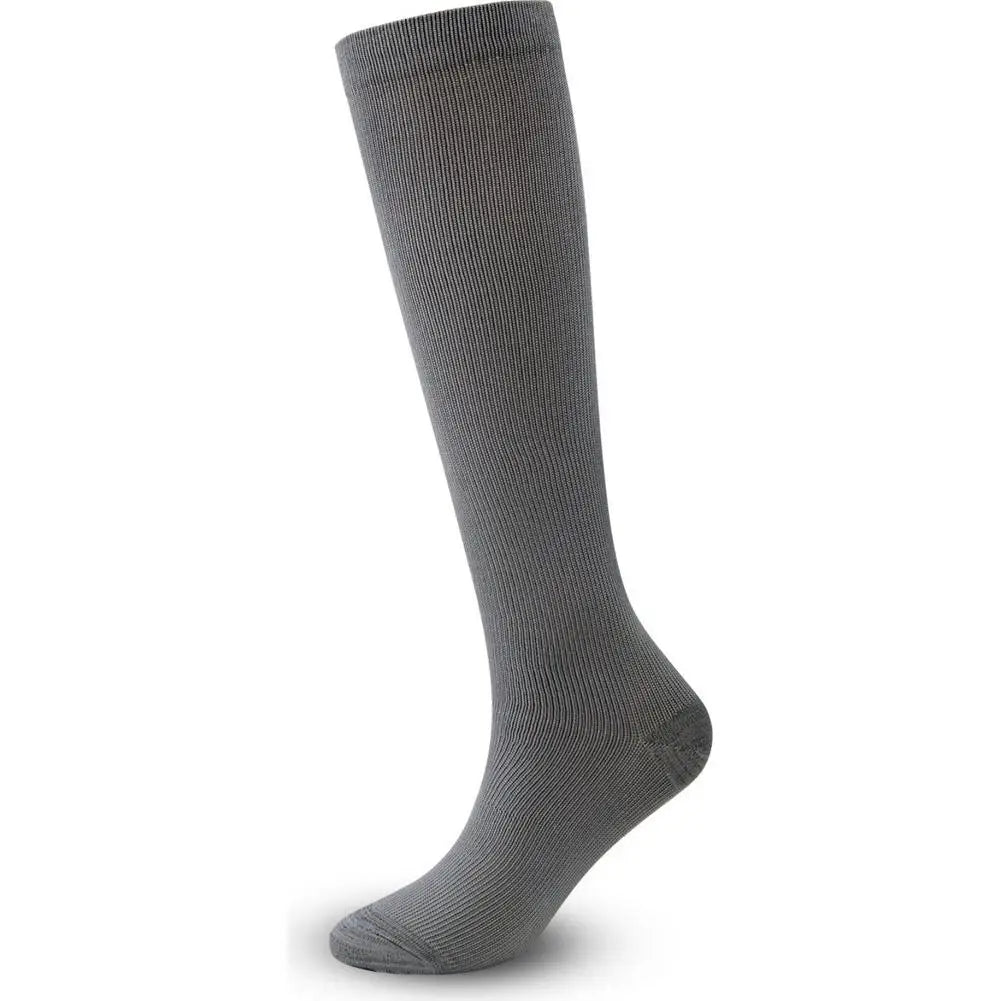Graduated Compression Stockings – Closed Toe Knee-High Compression Socks for Running, Cycling & Athletic Performance (S–XL) Peaceful Pleasures Health and Wellness grey-S