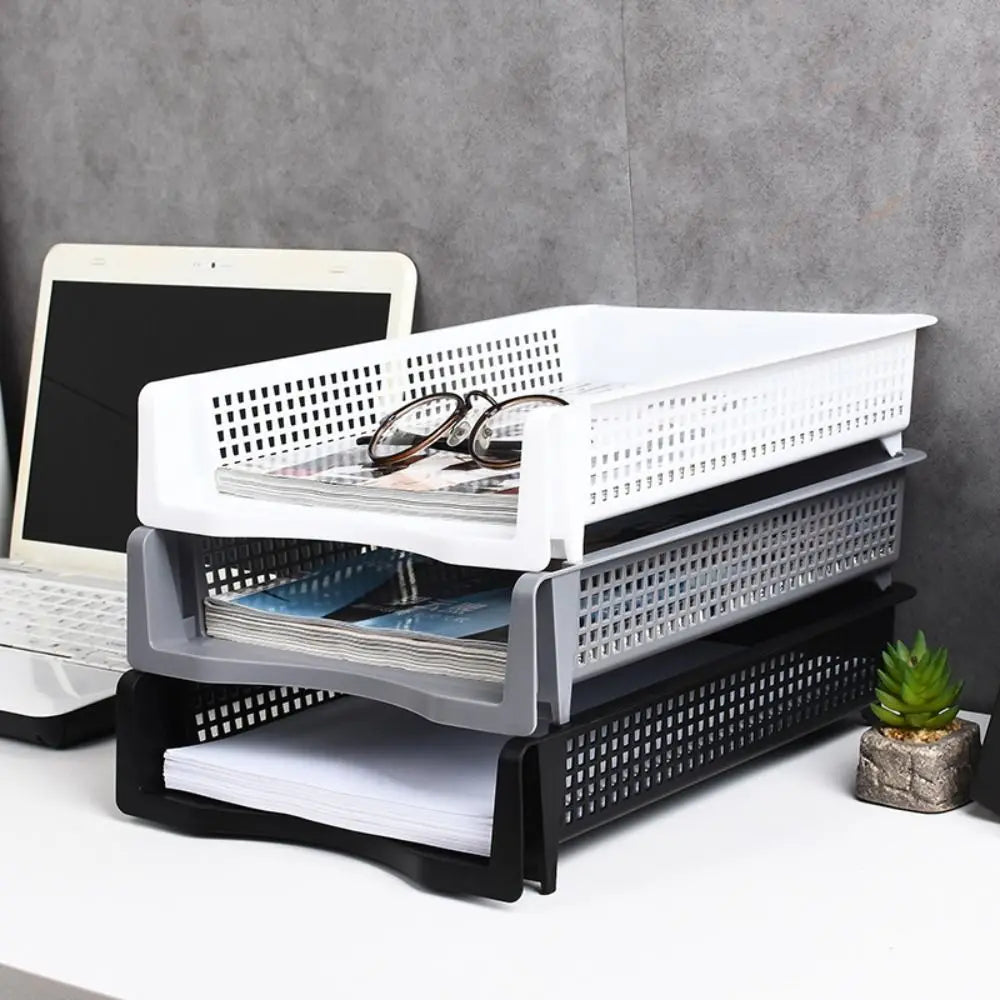 Stackable A4 File Rack Desktop Organizer | INS Style Office Tray