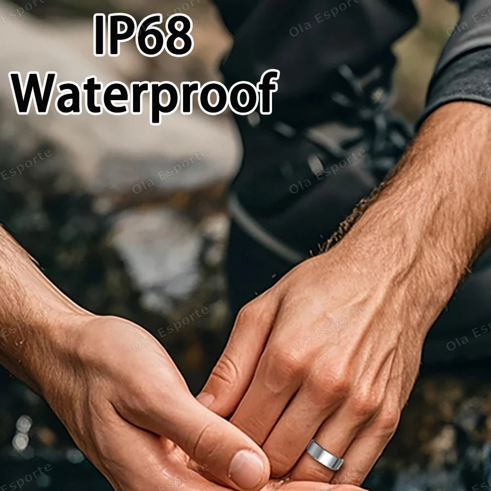 2026 New Smart Ring Heart Rate Blood Pressure Sleep Monitoring Motion Tracking IP68 Waterproof Men Women Smart Ring Holiday Gift Peaceful Pleasures Health and Wellness