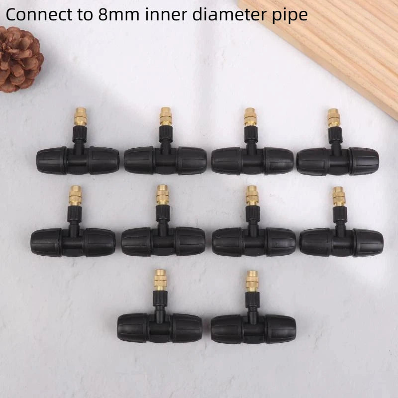 10Pcs/pack Garden Misting Cooling System Garden Irrigation Watering Brass Atomizer Adjustable Garden Micro Sprinklers Peaceful Pleasures Health and Wellness A4