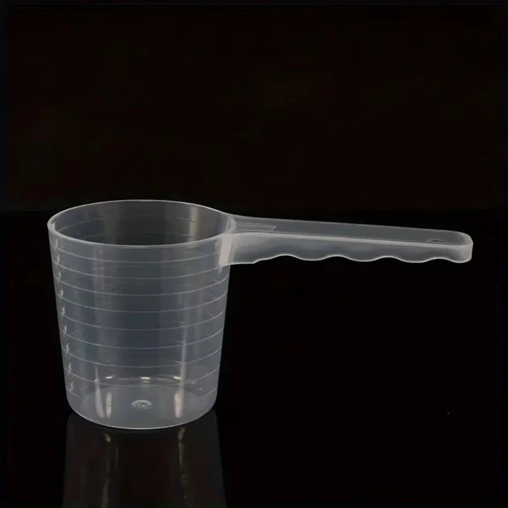 Mini 100ml Pet Food Measuring Spoon Plastic Transparent Measuring Cups Long Handle Durable Feeding Dog Shovel Peaceful Pleasures Health and Wellness 01