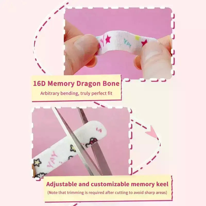 Cartoon Pattern Random Color Self-shaping Nose Splint Nose Adhesive Tape Nose Shape Corrector Provide External Support Fixation Peaceful Pleasures Health and Wellness