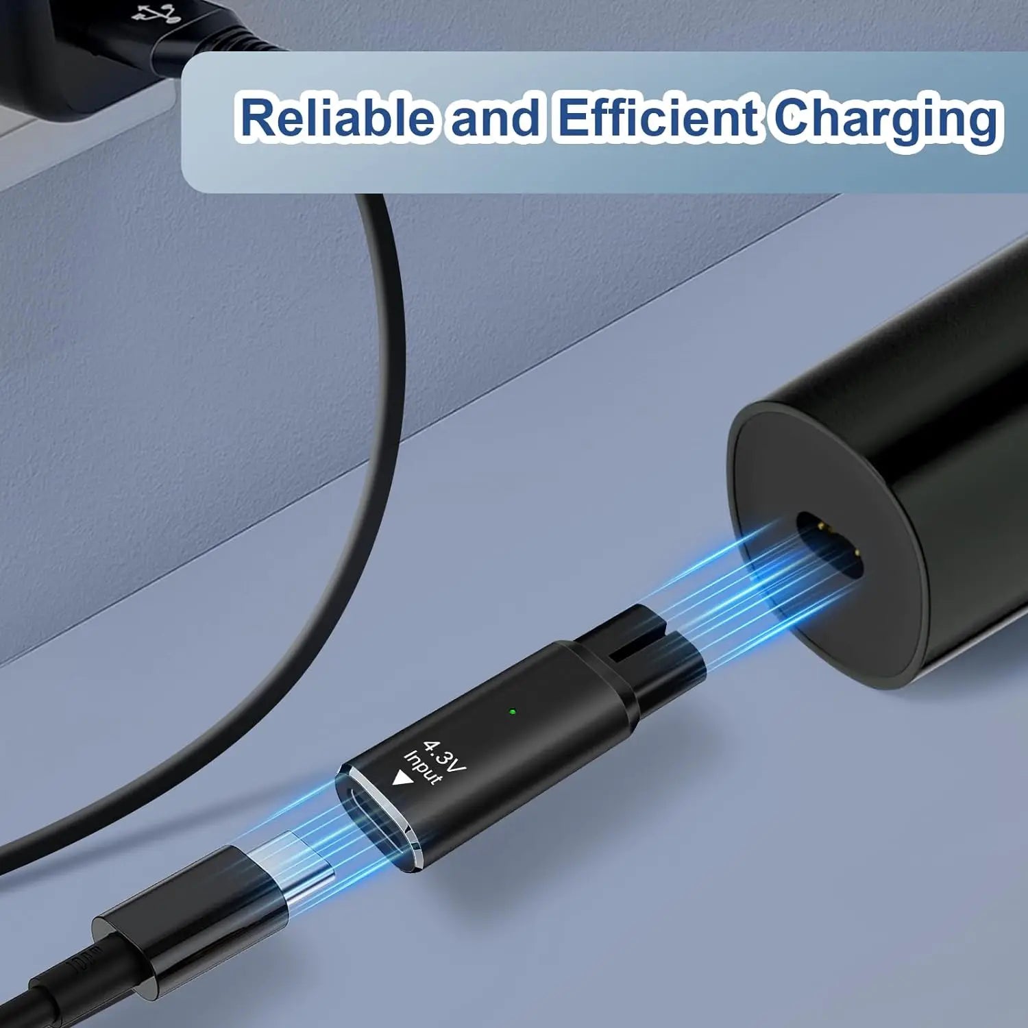 Type-C Charger Adapter for Philips OneBlade QP2520 QP2620 4.3V Peaceful Pleasures Health and Wellness
