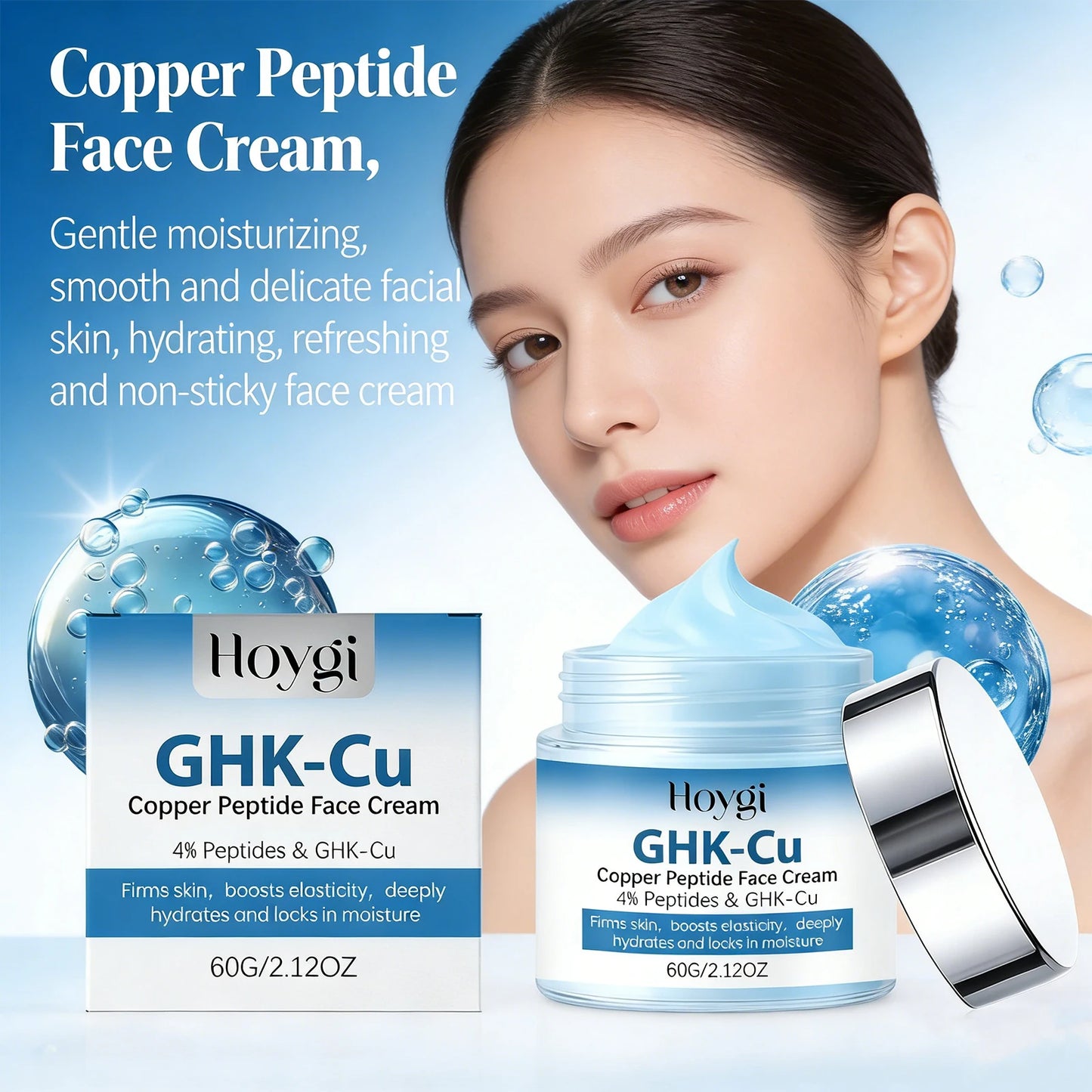 4 % Ghk-Cu Copper Peptide Cream Copper Peptide Face Cream Boost Elasticity Strengthen Skin Barrier Nourishing Firming Skin Care Peaceful Pleasures Health and Wellness