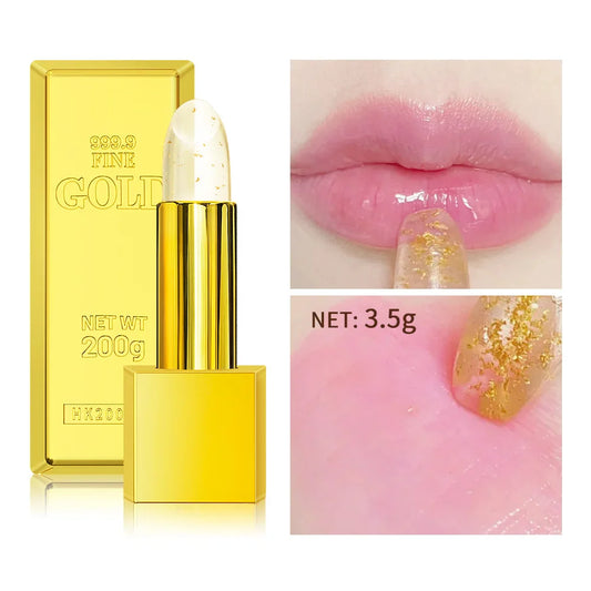 24K Gold Color Changing Lipstick & Lip Balm – 2-in-1 Color Changing Lip Balm Oasis Select