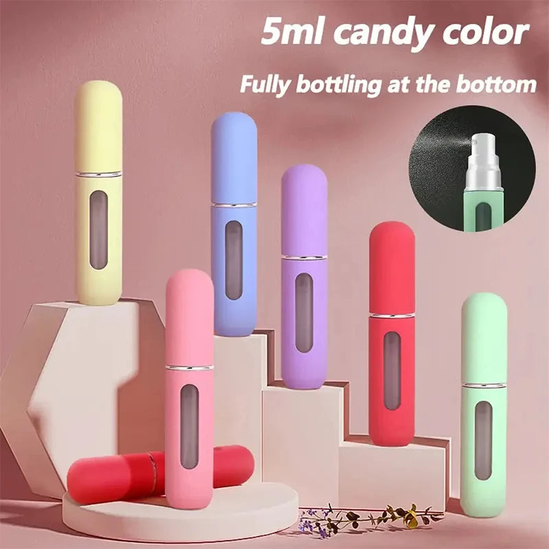 2026 Mini Perfume Bottle 5ML 1/3/6PCS Candy Color Refillable Travel Spray Bottles Press Bottom Filling Dispenser Bottle ﻿ Peaceful Pleasures Health and Wellness