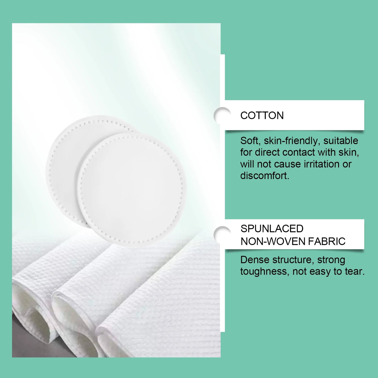 Disposable Cotton Makeup Remover Pads – 100/200/300 Pack
