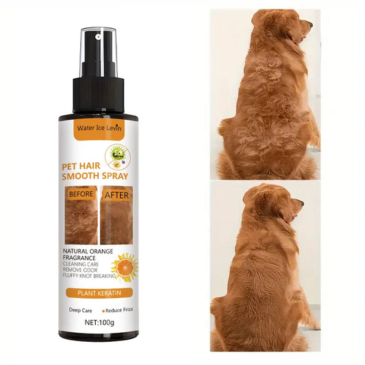 Pet Hair Smoothing Spray – Softens & Shines Dog & Cat Fur Pet Grooming Spray Peaceful Pleasures Health and Wellness Default Title