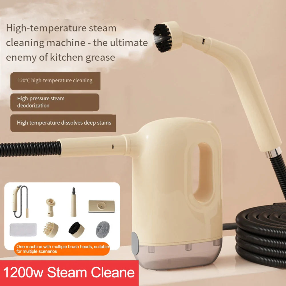 1200W Portable Steam Cleaner | 8 Attachments, Chemical-Free
