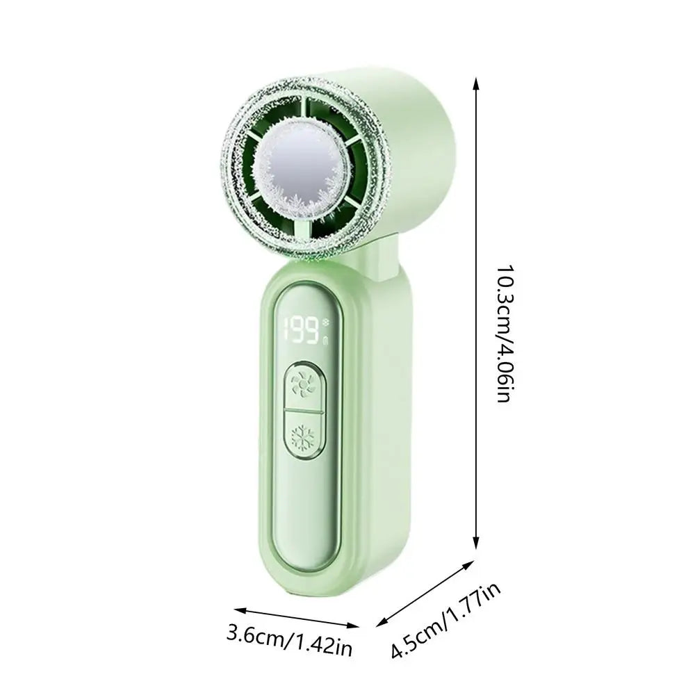 Portable Mini Handheld Fan USB Rechargeable 199-Speed LED