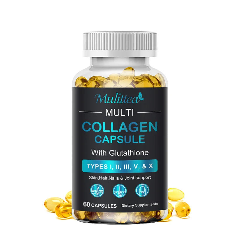Multi-Collagen Complex with Biotin – Skin, Hair, Nails & Joints | 60 Capsules Peaceful Pleasures Health and Wellness 60pcs United States